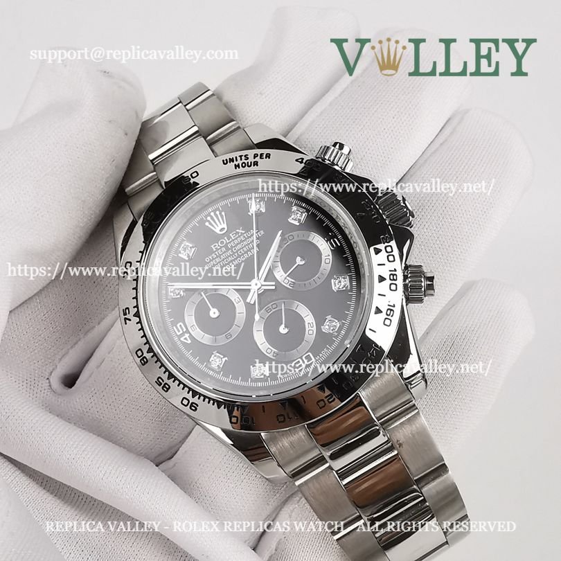 D005 Rolex Daytona 116509 Black/Diamond Dial