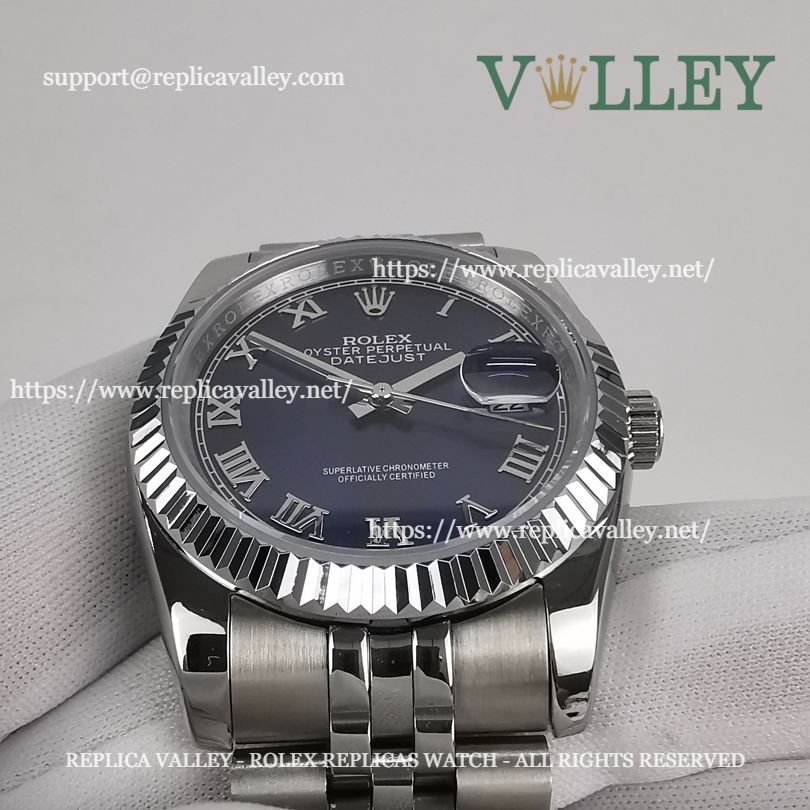 DJ36009 Rolex Datejust 116234 Fluted Bezel Blue Roman Dial