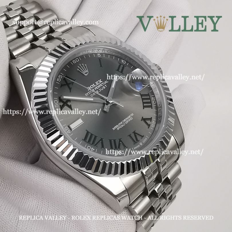 DJ41005 Rolex Datejust 126334 Fluted Bezel Slate Grey Dial