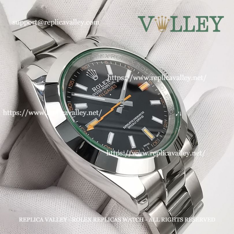 M001 Rolex Milgauss 116400 Black Dial Green Sapphire Crystal