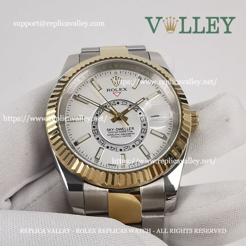 SKD103 Rolex Sky-Dweller 326933 Oyster Bracelet White Dial