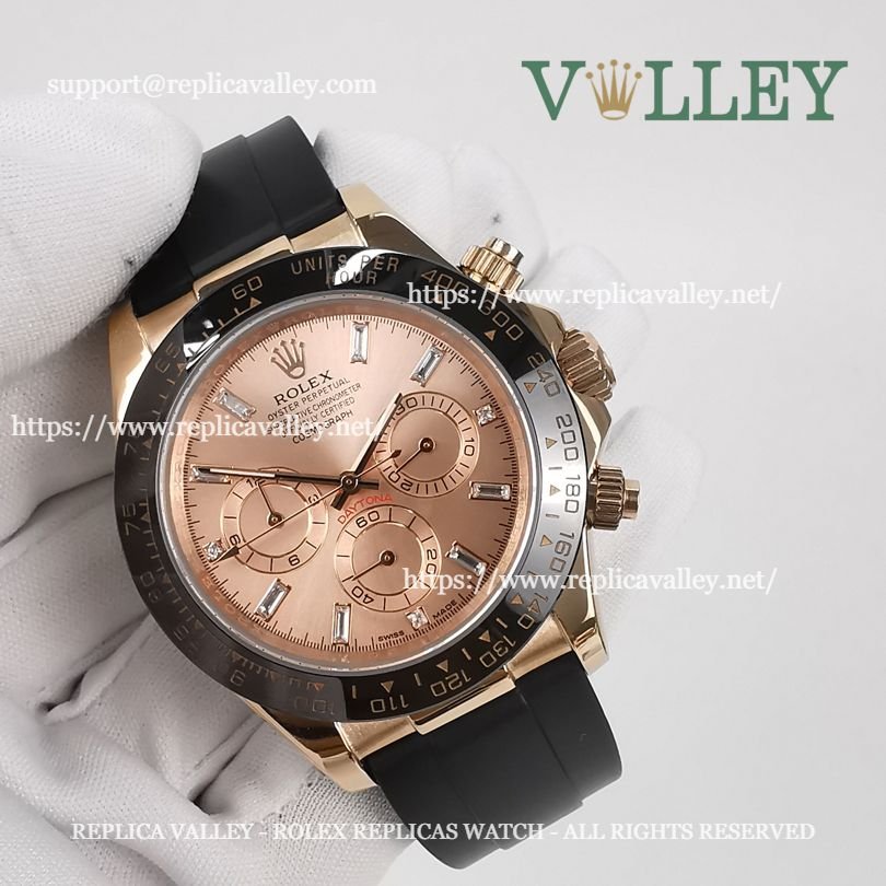 D605 Rolex Daytona 116515 Rose Gold Everose Diamond Dial