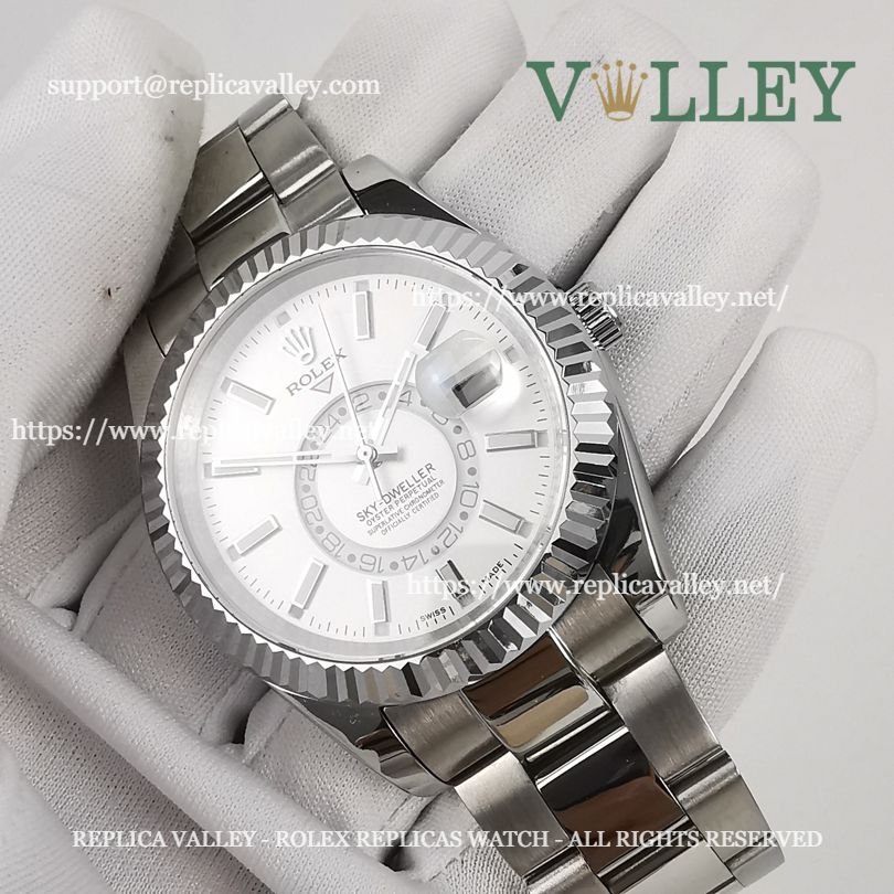 SKD003 Rolex Sky-Dweller 326934 Oyster Bracelet White Dial
