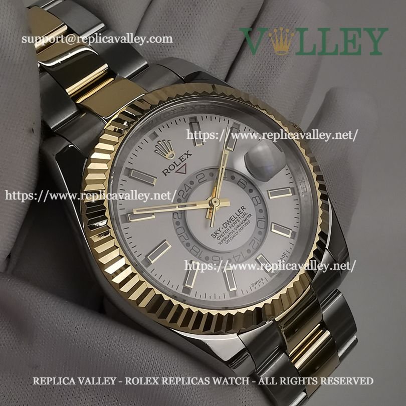 SKD103 Rolex Sky-Dweller 326933 Oyster Bracelet White Dial