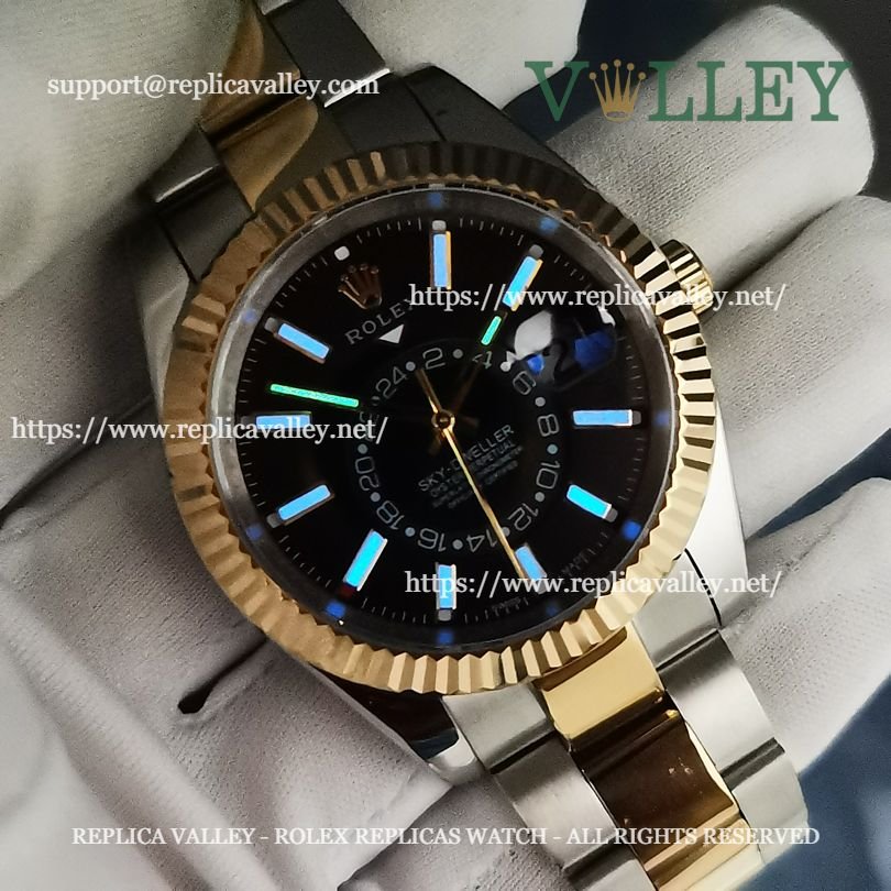 SKD102 Rolex Sky-Dweller 326933 Oyster Bracelet Black Dial