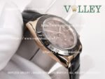 D653 Rolex Daytona 116515 Rose Gold Leather Chocolate Dial - Image 3