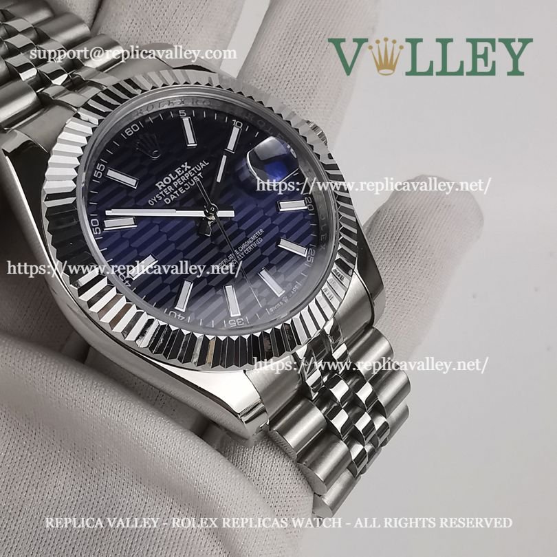 DJ41001 Rolex Datejust 126334 Fluted Bezel Blue Fluted-motif Dial