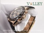 D651 Rolex Daytona 116515 Rose Gold Leather Black Dial - Image 4