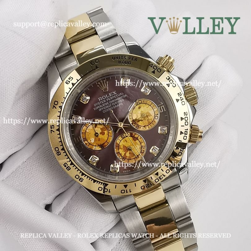 D210 Rolex Daytona 116503 Two Tone Black Mother of Pearl Dial