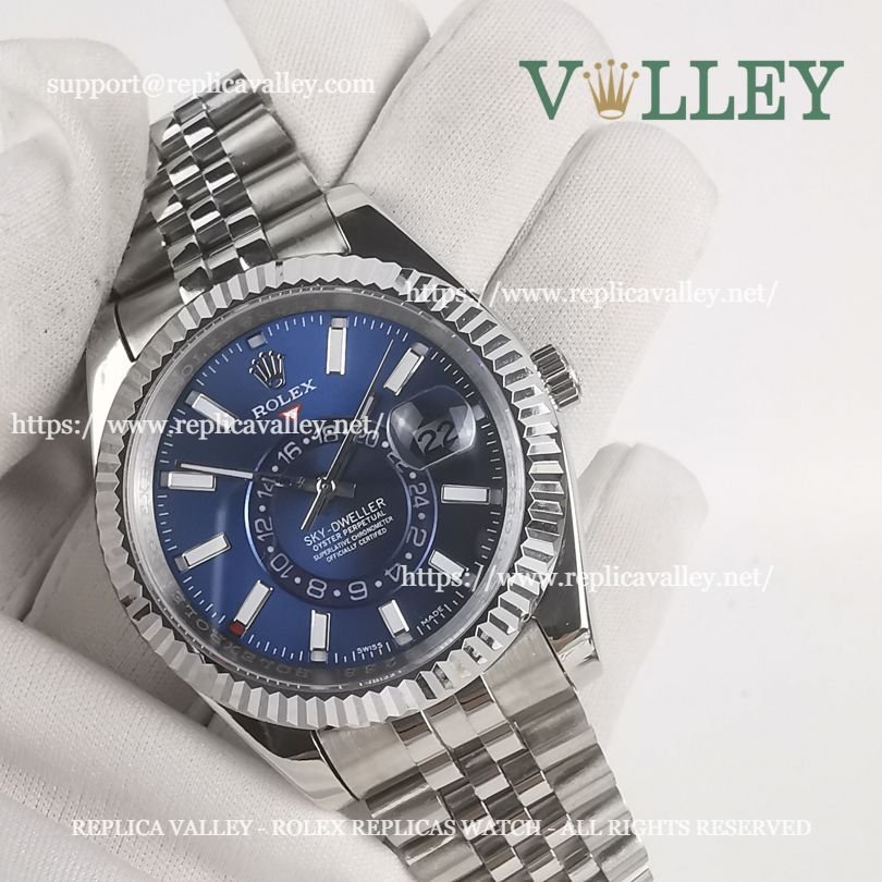 SKD011 Rolex Sky-Dweller 326934 Jubilee Bracelet Blue Dial