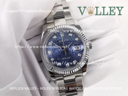 DJ36110 Rolex Datejust 116234 Blue Jubilee Diamond Dial Oyster Bracelet