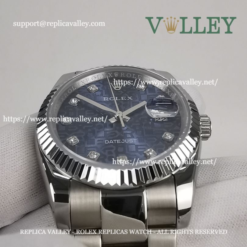 DJ36110 Rolex Datejust 116234 Blue Jubilee Diamond Dial Oyster Bracelet