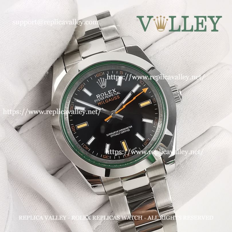 M001 Rolex Milgauss 116400 Black Dial Green Sapphire Crystal