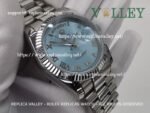 DD36007 Rolex Day-Date 128236 Fluted Bezel Ice-Blue Roman Dial - Image 6