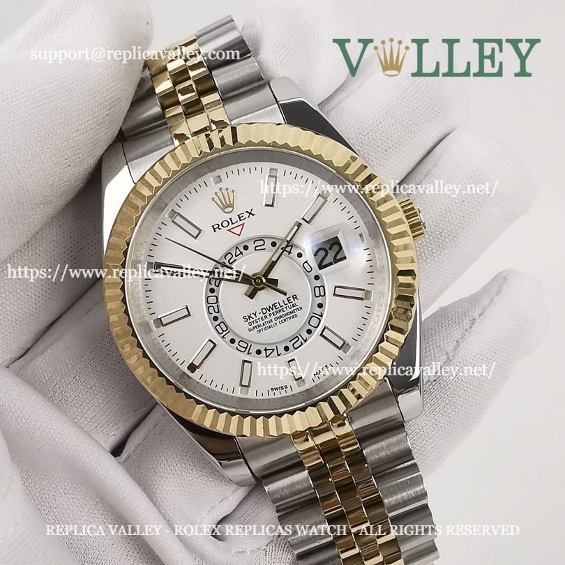 SKD113 Rolex Sky-Dweller 326933 Jubilee Bracelet White Dial