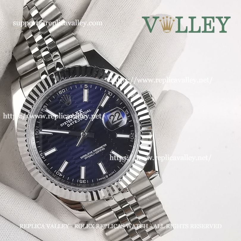 DJ41001 Rolex Datejust 126334 Fluted Bezel Blue Fluted-motif Dial