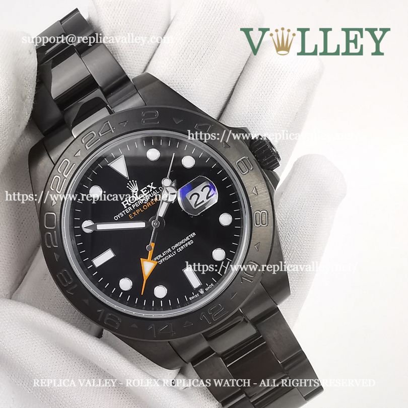 E431 Rolex Explorer II 216570 PVD Black Dial