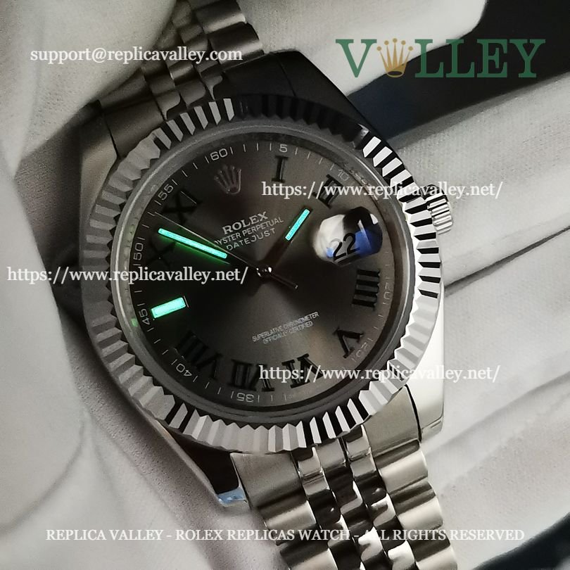 DJ41005 Rolex Datejust 126334 Fluted Bezel Slate Grey Dial