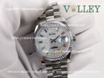 DD36009 Rolex Day-Date 128236 Fluted Bezel Diamond-Paved Dial