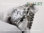 DD36004 Rolex Day-Date 128239 Fluted Bezel MOP White Diamond Dial - Image 4