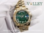 DD41301 Rolex Day-Date 228238 Fluted Bezel Green Dial