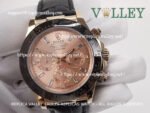 D655 Rolex Daytona 116515 Rose Gold Leather Everose Diamond Dial - Image 2
