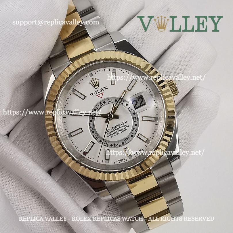 SKD103 Rolex Sky-Dweller 326933 Oyster Bracelet White Dial