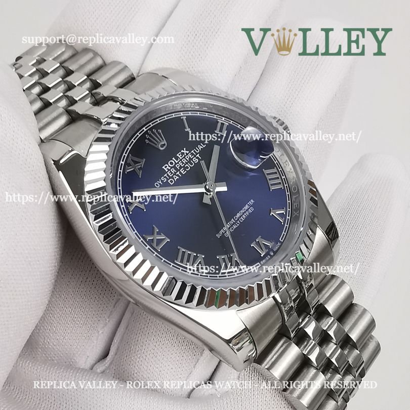 DJ36009 Rolex Datejust 116234 Fluted Bezel Blue Roman Dial