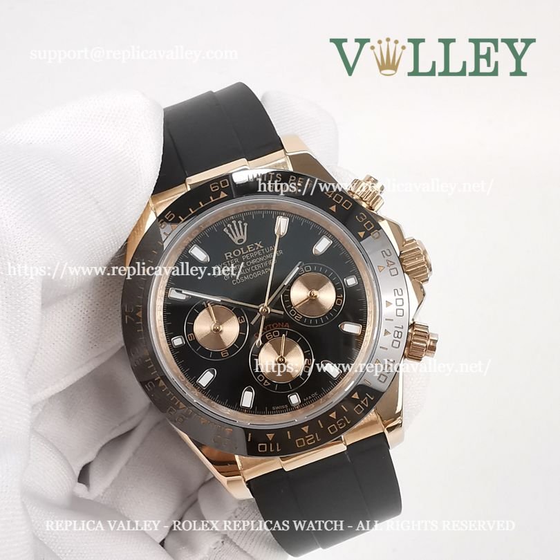 D601 Rolex Daytona 116515 Rose Gold Black Dial