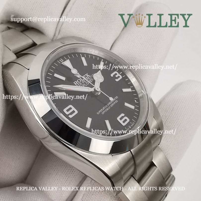 E001 Rolex Explorer 124270 Oystersteel Unisex Black Dial