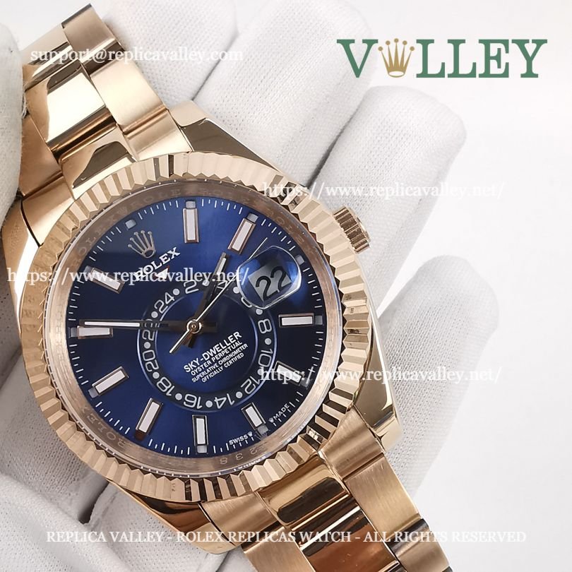 SKD204 Rolex Sky-Dweller 336935 Oyster Bracelet Blue Dial