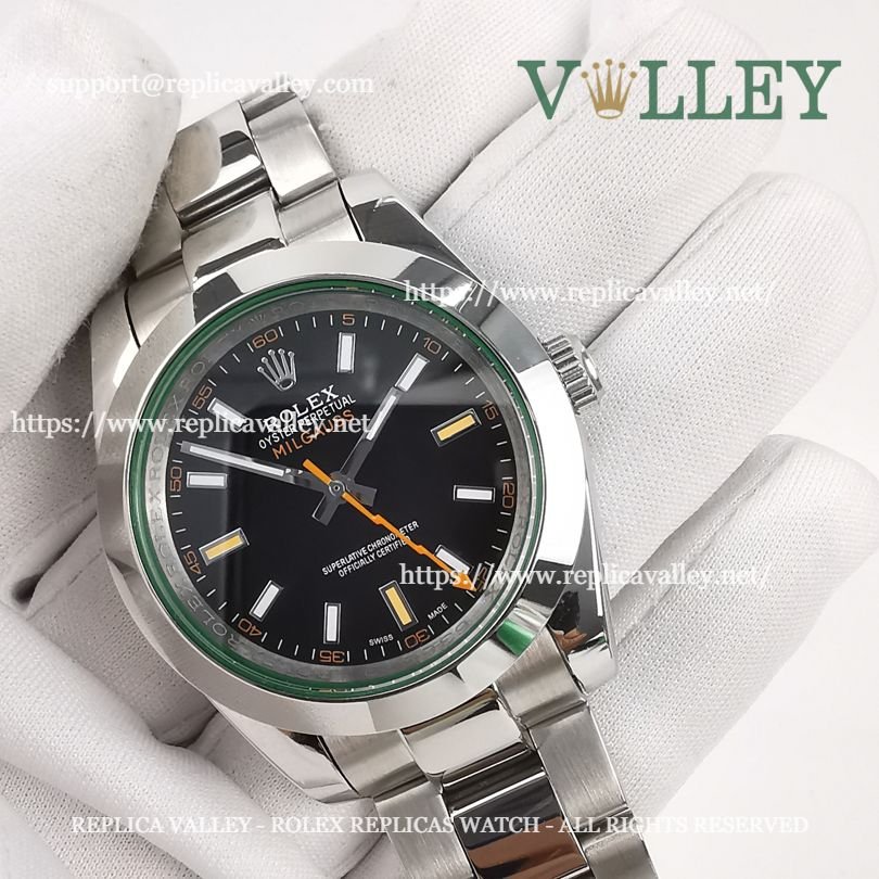 M001 Rolex Milgauss 116400 Black Dial Green Sapphire Crystal