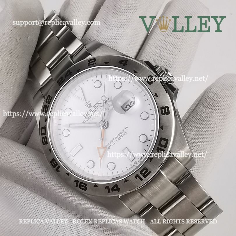 E402 Rolex Explorer II 216570 Stainless Steel White Dial