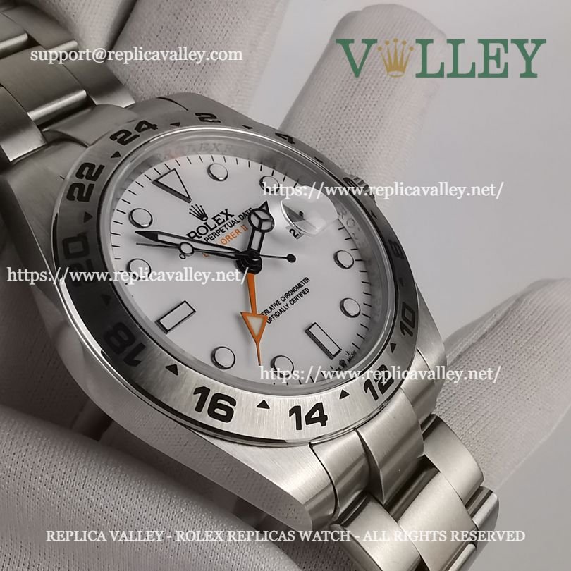 E402 Rolex Explorer II 216570 Stainless Steel White Dial