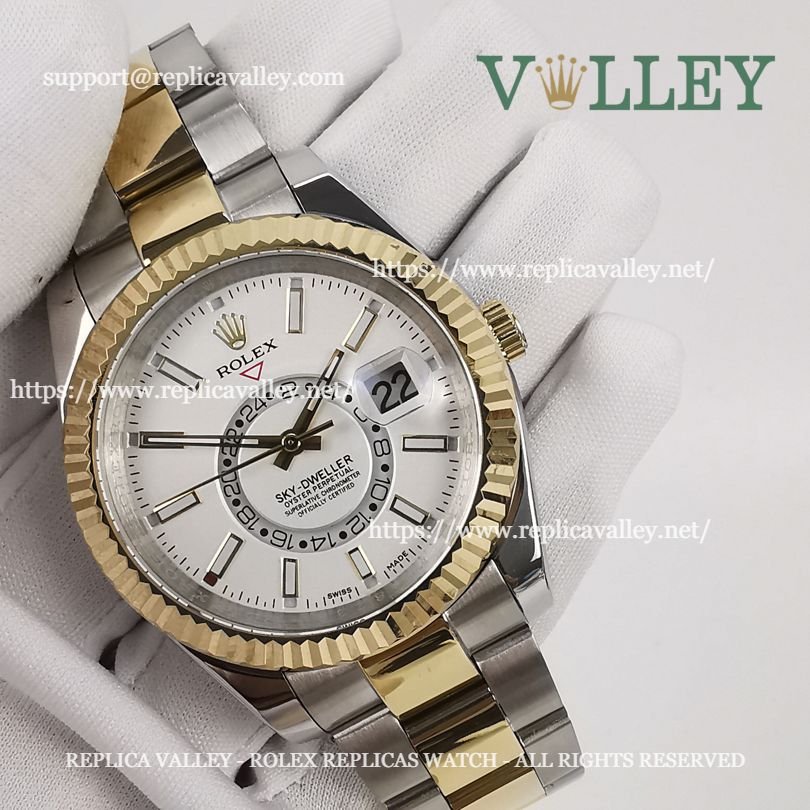 SKD103 Rolex Sky-Dweller 326933 Oyster Bracelet White Dial