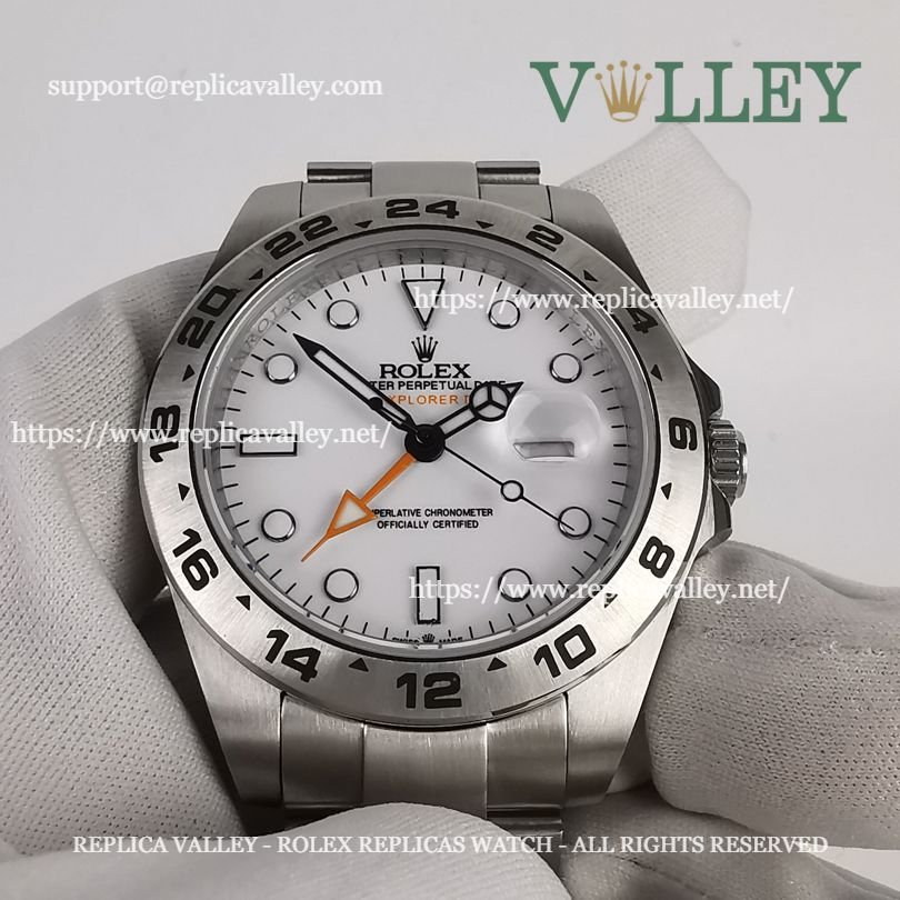 E402 Rolex Explorer II 216570 Stainless Steel White Dial