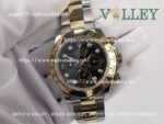 D208 Rolex Daytona 116503 Two Tone Black Diamond Dial