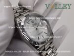 DD36001 Rolex Day-Date 128239 Fluted Bezel Silver Dial - Image 6