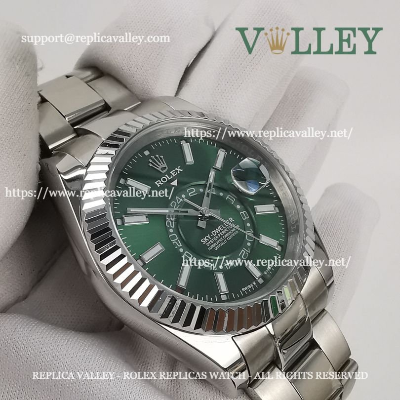 SKD004 Rolex Sky-Dweller 326934 Oyster Bracelet Mint Green Dial