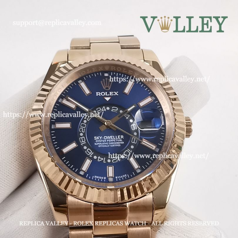 SKD204 Rolex Sky-Dweller 336935 Oyster Bracelet Blue Dial