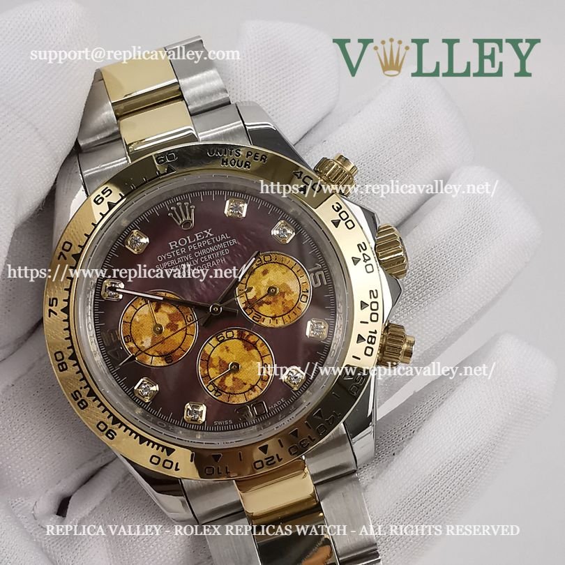 D210 Rolex Daytona 116503 Two Tone Black Mother of Pearl Dial
