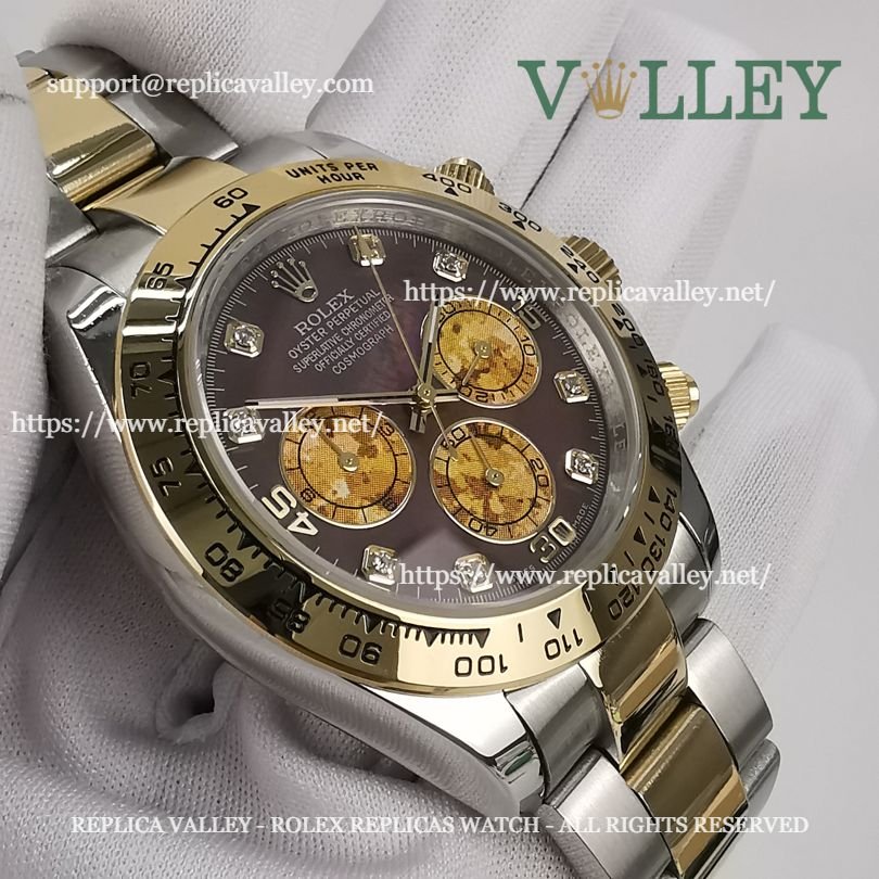 D210 Rolex Daytona 116503 Two Tone Black Mother of Pearl Dial