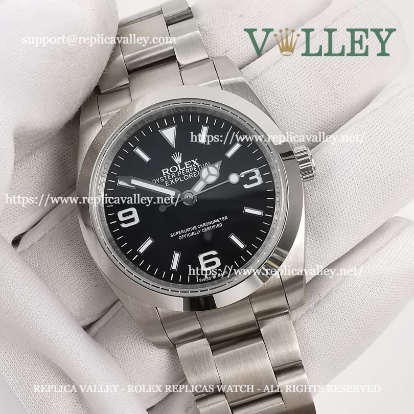 E001 Rolex Explorer 124270 Oystersteel Unisex Black Dial