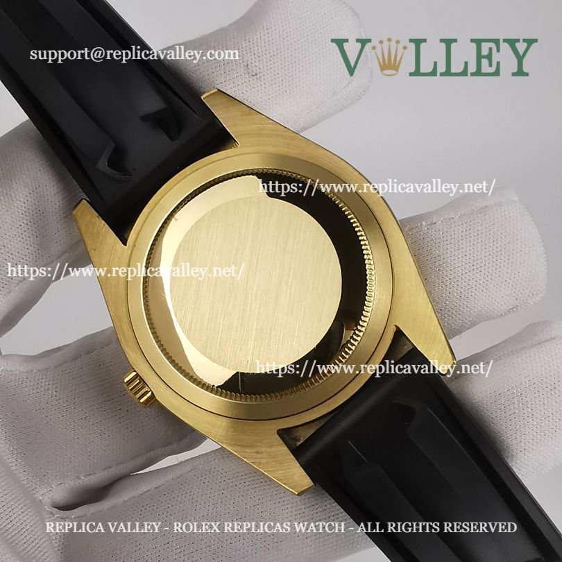 SKD323 Rolex Sky-Dweller 326238 Rubber Strap Gold Dial
