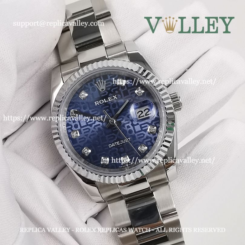DJ36110 Rolex Datejust 116234 Blue Jubilee Diamond Dial Oyster Bracelet