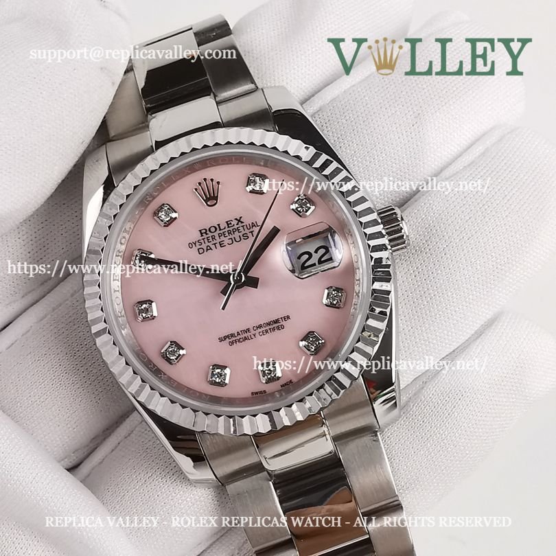 DJ36107 Rolex Datejust 116234 MOP Pink Diamond Dial Oyster Bracelet