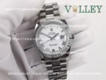 DD36052 Rolex Day-Date 118239 Fluted Bezel White Roman Dial