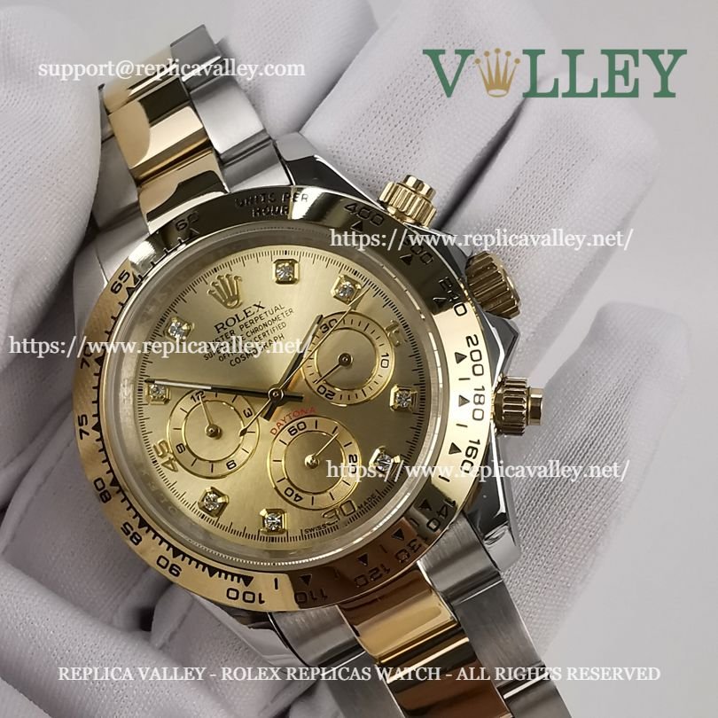 D202 Rolex Daytona 116503 Two Tone Gold Diamond Dial