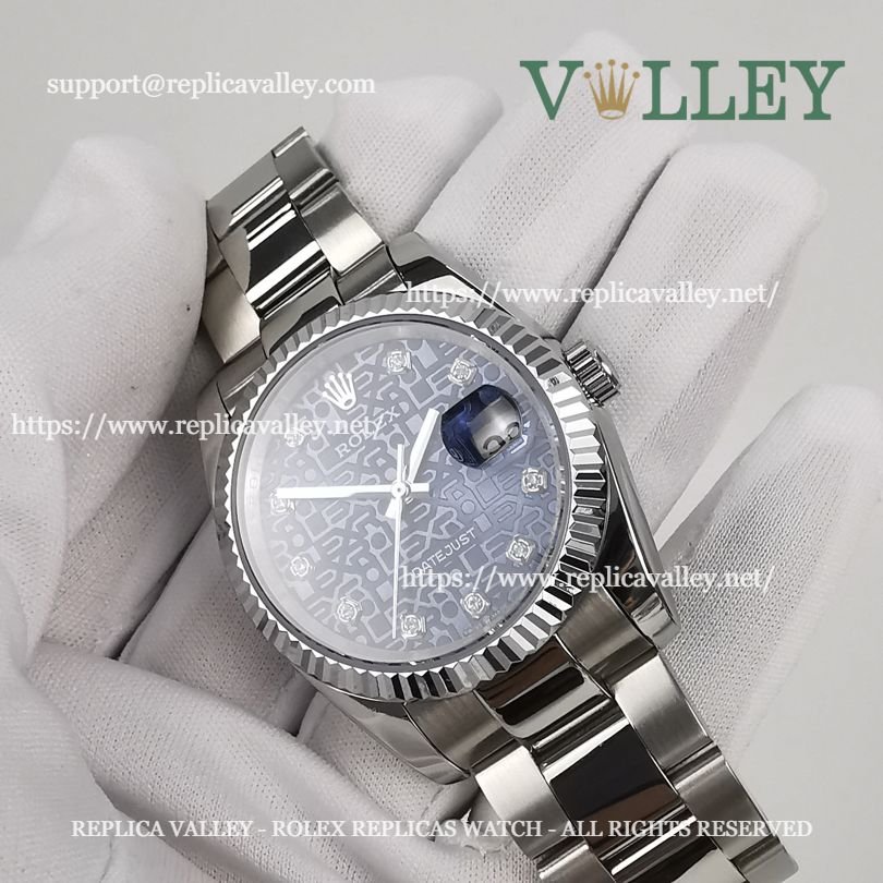 DJ36110 Rolex Datejust 116234 Blue Jubilee Diamond Dial Oyster Bracelet