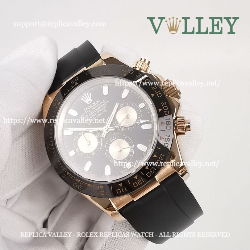 D601 Rolex Daytona 116515 Rose Gold Black Dial
